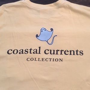 Yellow Coastal Currents T-Shirt Size Medium